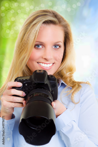 Photo: hübsche blonde fotografin hübsche blonde fotografin