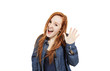 portrait of young beautiful redheaded woman