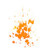 Orange Farbspritzer