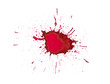 Roter Farbspritzer