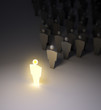 Glowing 3d figure