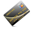 Icon credit card black isolated on a white background.Vector