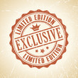 Vector exclusive retro stamp