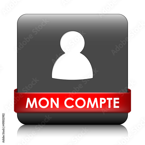 Illustration: Bouton Web "MON COMPTE" (profil utilisateur options préférences) Bouton Web "MON COMPTE" (profil utilisateur options préférences)