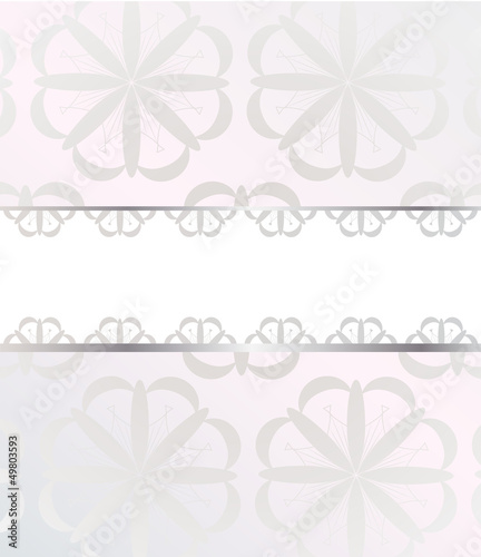 Vector: Silver Invitation Card with Banner Silver Invitation Card with Banner