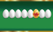 Golden egg concept background.