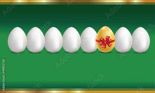Vector: Golden egg concept background. Golden egg concept background.