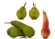fresh pears over a white background