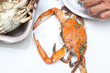 Cooked blue crabs