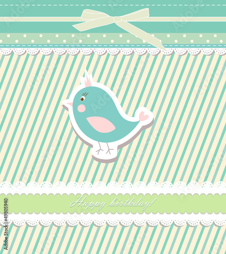 Vector: Vintage doodle bird for frame wallpaper vector Vintage doodle bird for frame wallpaper vector