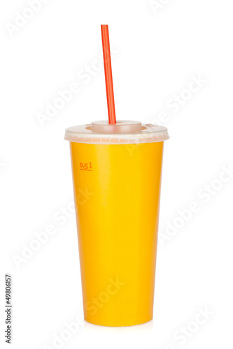 Photo: Fast food drink with straw Fast food drink with straw