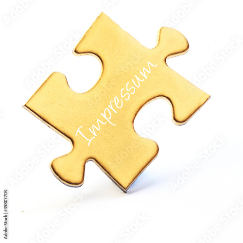 Photo: Golden Puzzle Piece - Impressum Golden Puzzle Piece - Impressum