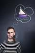 sailor with a thought cloud