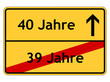 39 Jahre - 40 Jahre