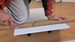 Cutting the gypsum board