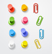 Color pins and clips collection