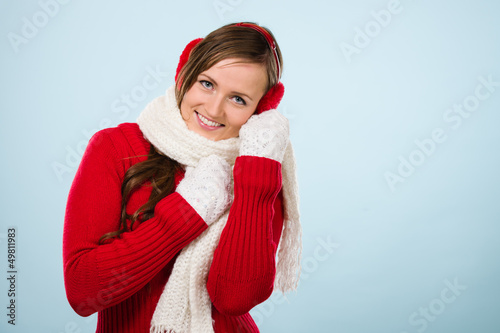 Photo: Woman and wooly outfit Woman and wooly outfit