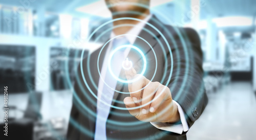 Photo: Businessman power up concept Businessman power up concept