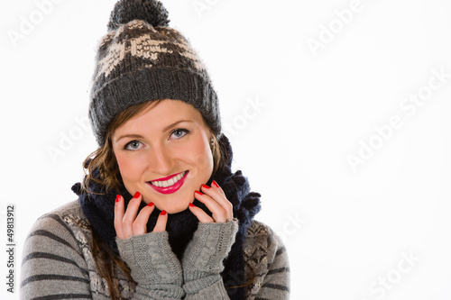 Photo: Woman and wooly outfit Woman and wooly outfit