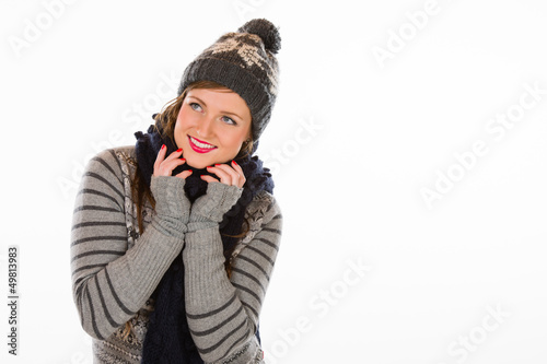 Photo: Woman and wooly outfit Woman and wooly outfit
