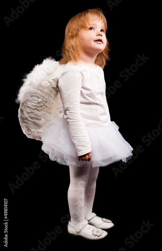 Photo: angel child girl in white angel child girl in white