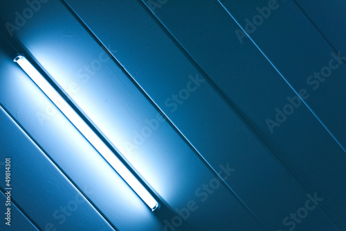 Photo: Blue light fluorescent of lamp Blue light fluorescent of lamp