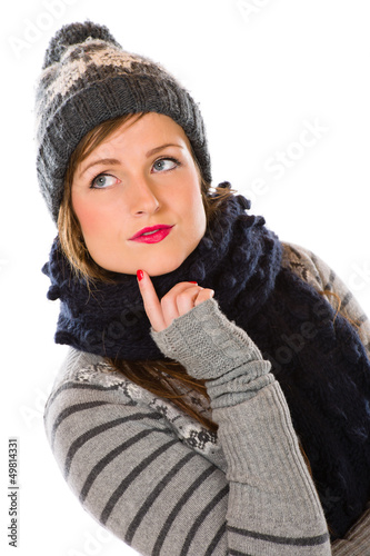 Photo: Woman and wooly outfit Woman and wooly outfit