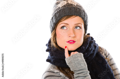 Photo: Woman and wooly outfit Woman and wooly outfit