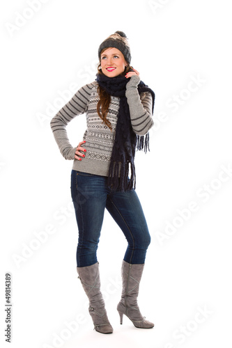 Photo: Woman and wooly outfit Woman and wooly outfit