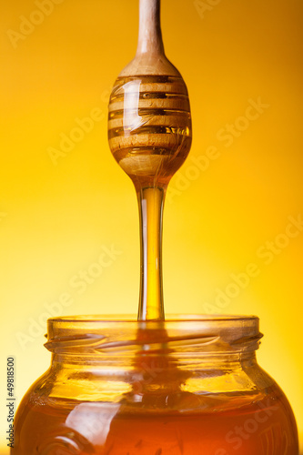 Photo: Flowing golden honey Flowing golden honey