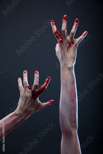 Photo: Zombie bloody hands Zombie bloody hands
