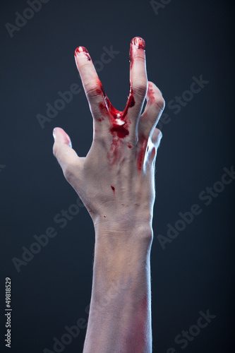 Photo: Bloody zombie hand Bloody zombie hand