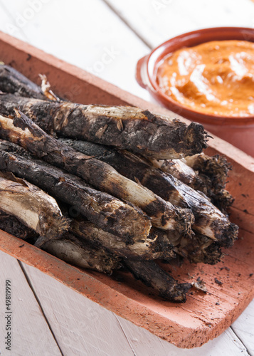 Photo: Traditional roasted calsots Traditional roasted calsots