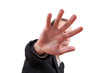 Hand symbolisiert Abwehr