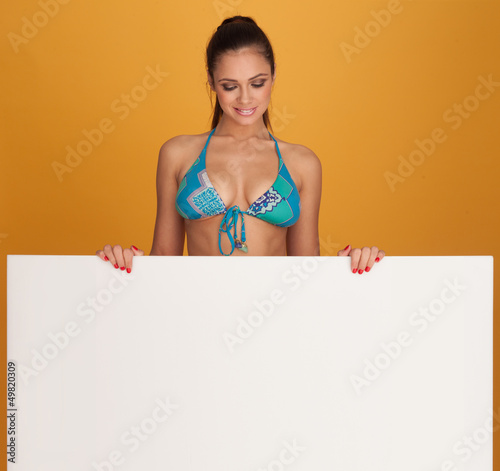 Photo: brunette bikini girl brunette bikini girl