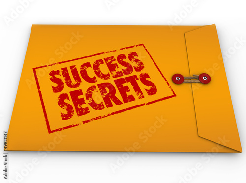 Illustration: Success Secrets Winning Information Classified Envelope Success Secrets Winning Information Classified Envelope