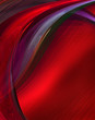 Abstract red and blue waves on dark red background