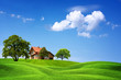 New house on green nature
