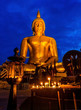 The Beautiful Statue Buddha at Wat Muang Temple