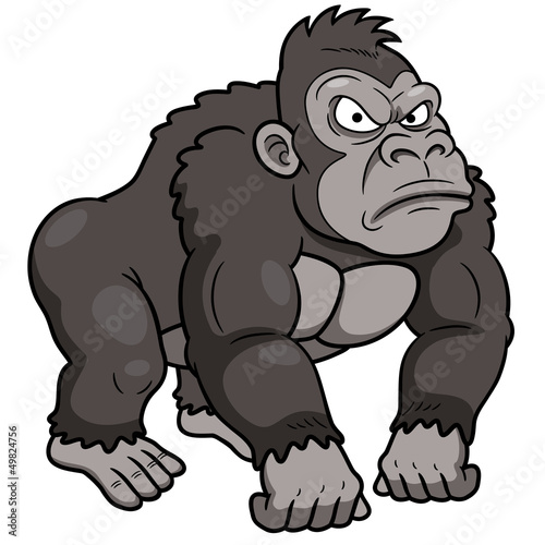Vector: illustration of Gorilla Cartoon illustration of Gorilla Cartoon