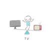 TV and man