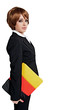 Frau mit deutscher Flagge