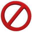 Do Not red 3d warning sign