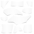 Sammlung - weiße Papierfetzen