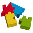 3D Puzzle Haus mit losem Teil