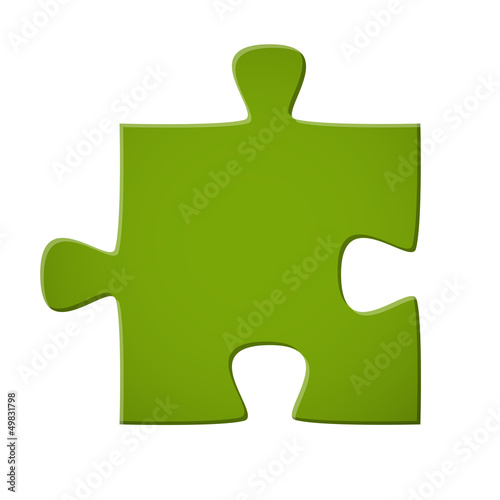 Vector: Puzzleteil grün Puzzleteil grün