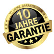 Button mit Banner " 10 JAHRE GARANTIE "
