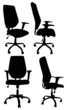 Vektor: four office chairs isolated on white four office chairs isolated on white