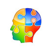 glossy profile icon made of puzzle pieces