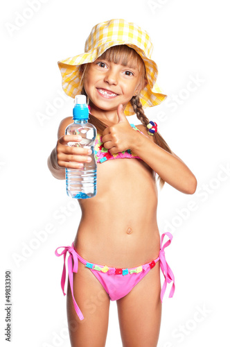 Photo: Little girl in swimsuit Little girl in swimsuit